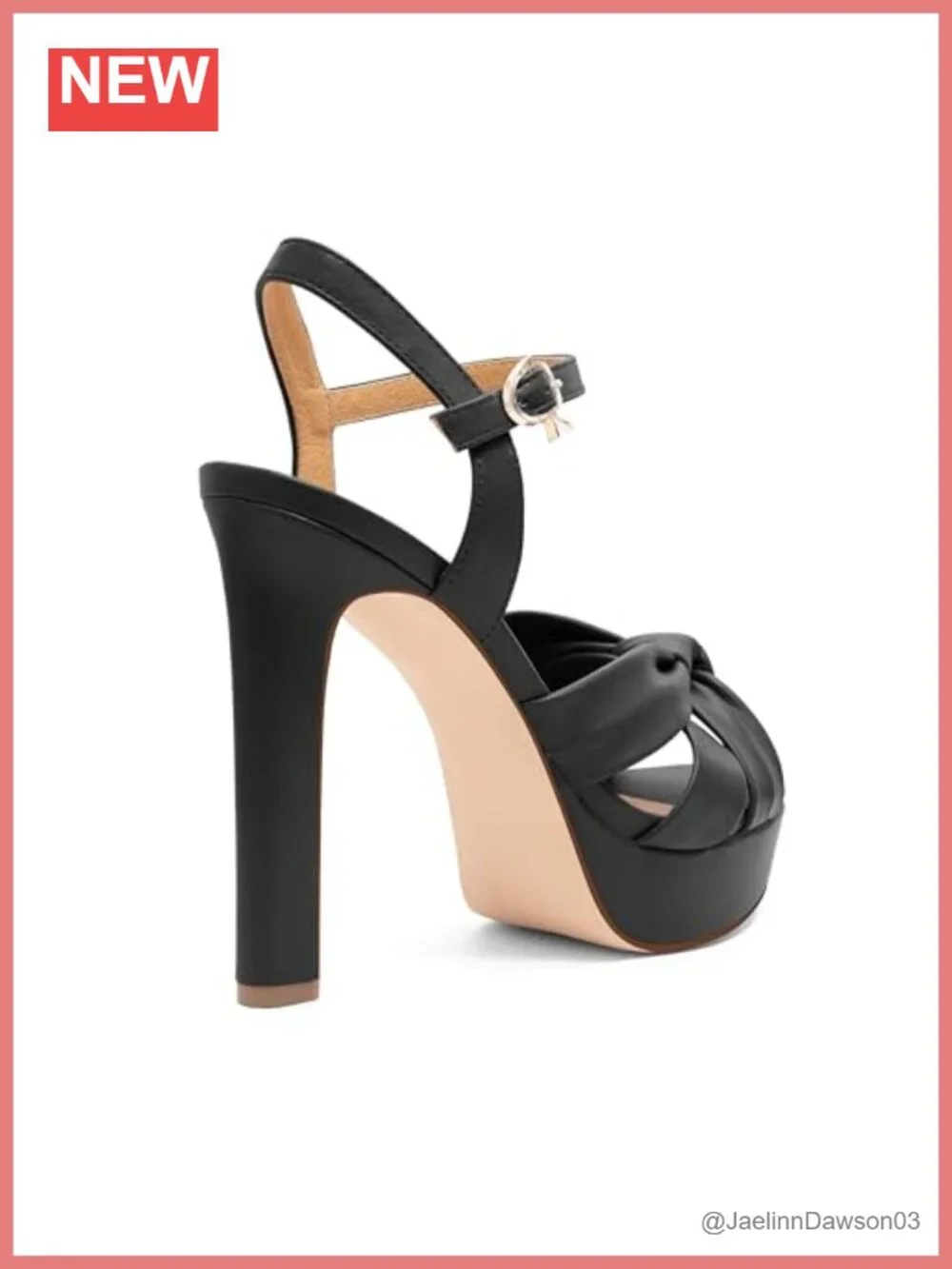 Women's Platform Heeled Sandals Open Toe Ankle Strap Slip On Block Heels Party